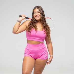 DLOREN WFIT - Conjunto Top Calção Performance Rosa